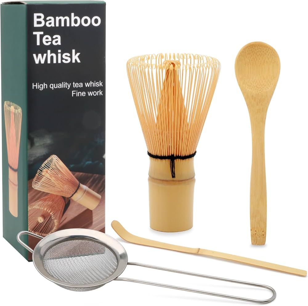 Matcha Whisk Set,Matcha Whisk,Matcha Set,Bamboo Whisk,Matcha Kit,Chasen Matcha Stirrer,Made from ... | Amazon (US)