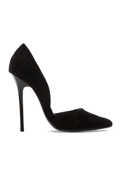 Varcityy Heel in Black Suede | Revolve Clothing (Global)