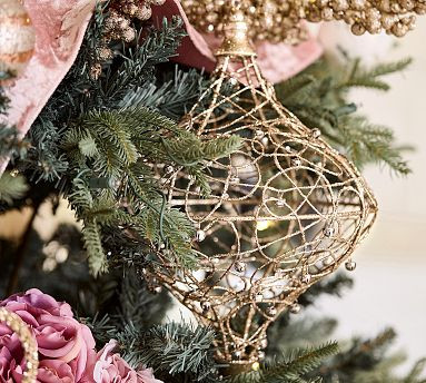 LoveShackFancy Glitter Cage Ornament | Pottery Barn (US)