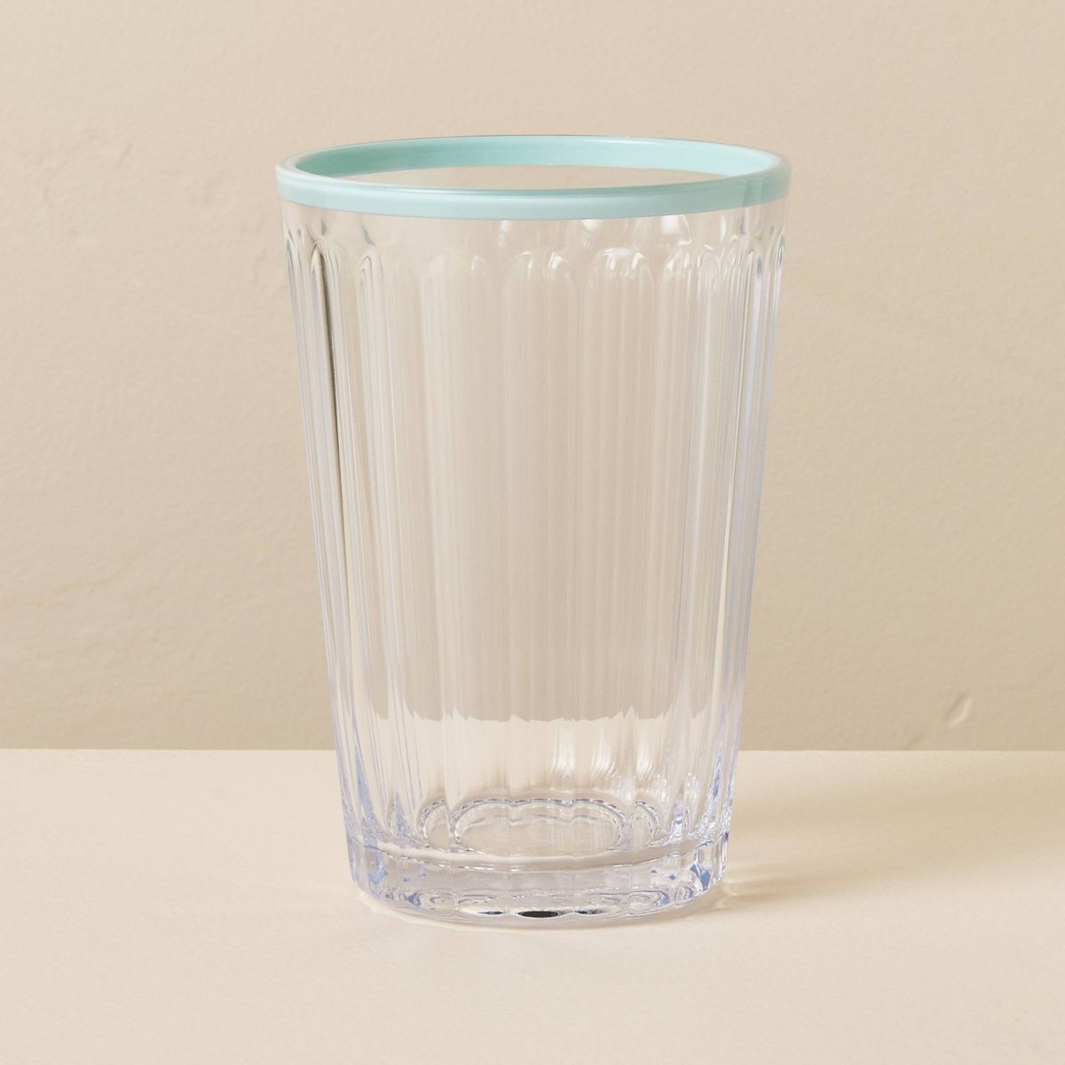 14.5oz Ribbed Plastic Tall Tumbler Light Blue - Hearth & Hand™ with Magnolia | Target