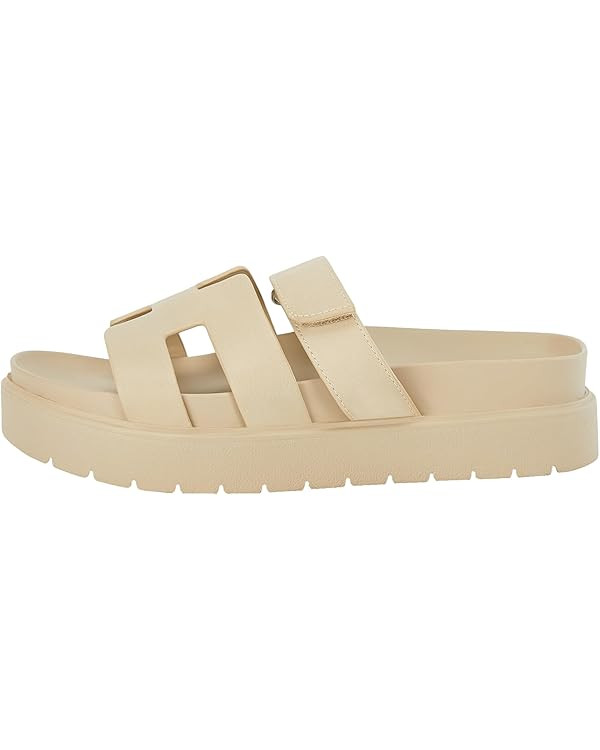 Women's Platform Slide Sandals Open Toe Non Slip Thick Sole Slip on Summer Shoes | Amazon (US)