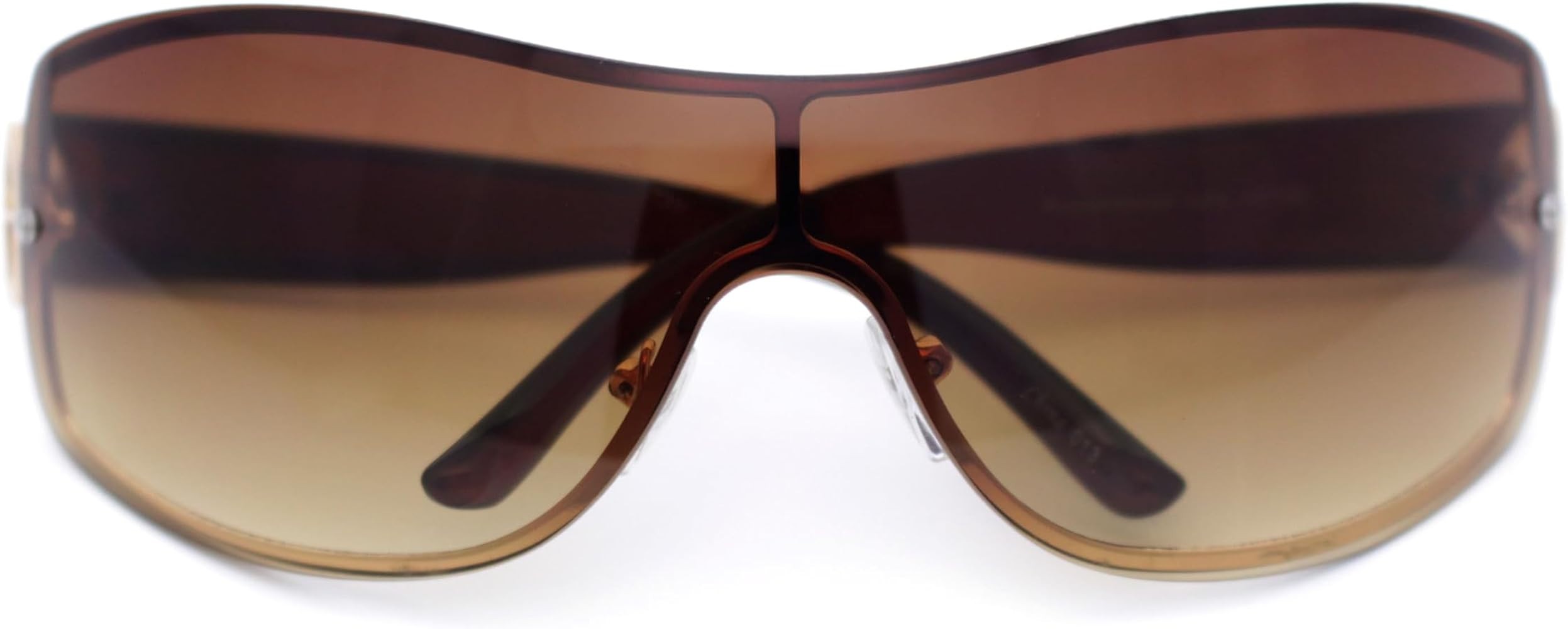 SA106 Womens Elegant Rimless Shield Wrap Luxury Designer Sunglasses | Amazon (US)