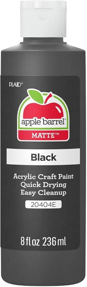 Apple Barrel Acrylic Paint in Assorted Colors (8 Ounce), 20404 Black | Amazon (US)