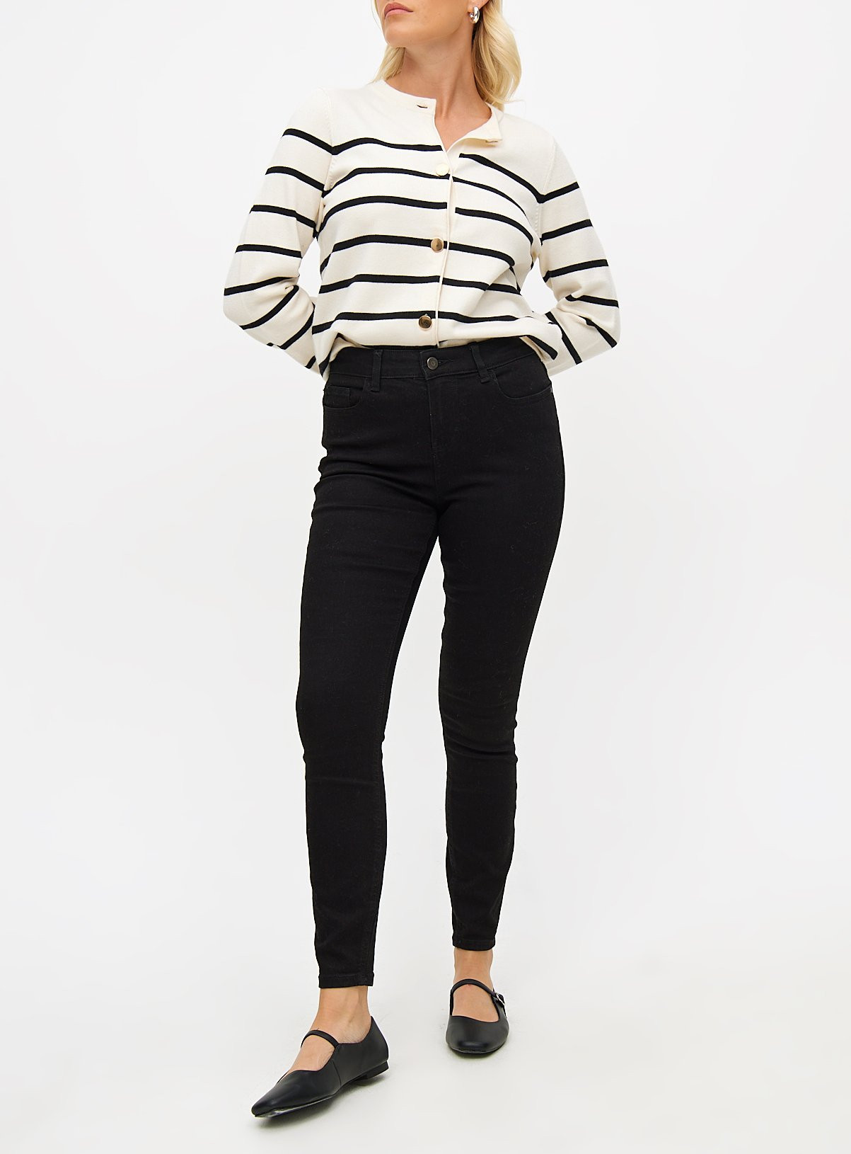 Black Mid-Rise Skinny Fit Denim jeans | Tu Clothing