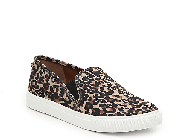 Steve Madden Symba Slip-On Sneaker - Women's - Black/Brown Leopard Print Fabric | DSW