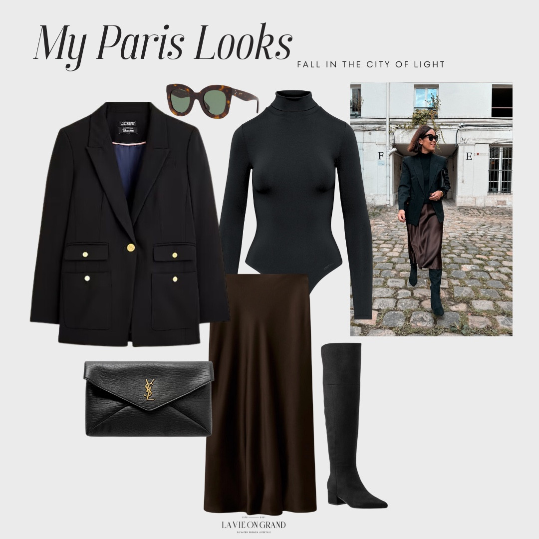 Paris fall street style 
J. Crew blazer- wearing size 6
Quince skirt- wearing medium
Boots- fit true to size 


#LTKStyleTip #LTKSeasonal #LTKOver40