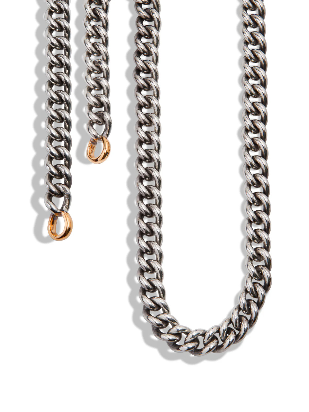 Mini Mega Curb Yellow Gold Loop Chain Necklace | YLANG 23