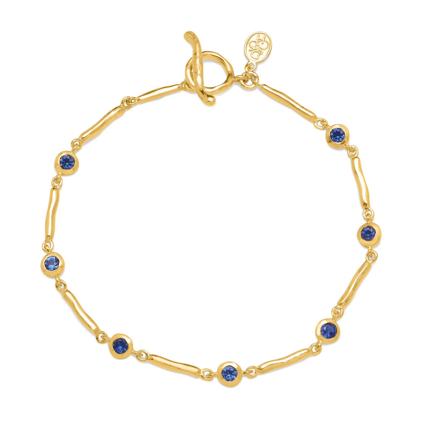 Blue Sapphire Dewdrops Link Bracelet | Dower & Hall (Global)