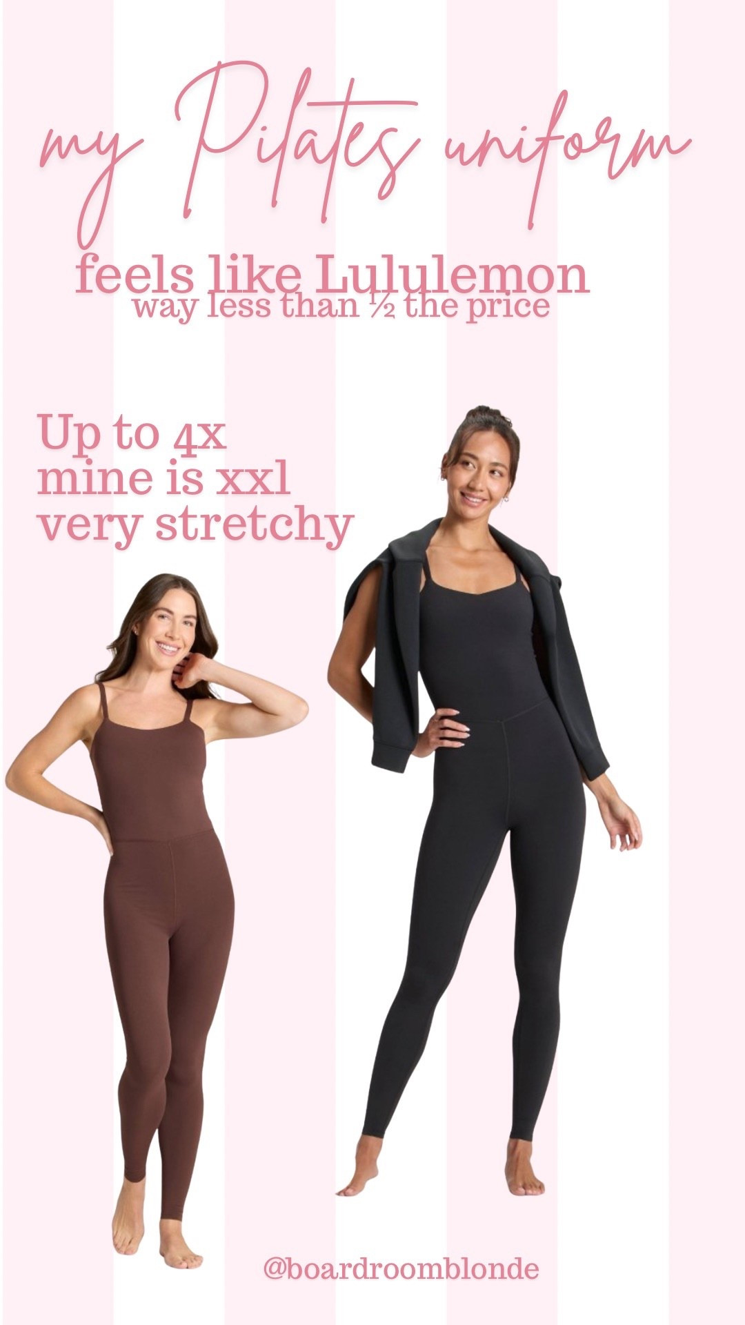 This is my Pilates uniform for a reason. Soft, crazy stretchy, holds you in without feeling tight, and gives major Lululemon energy for way less money. I wear an XXL and it goes up to 4X. If you want something you can actually move, sweat, and live in, this is it. Linked on LTK.

#LTKFindsUnder50 #LTKPlusSize #LTKOver40