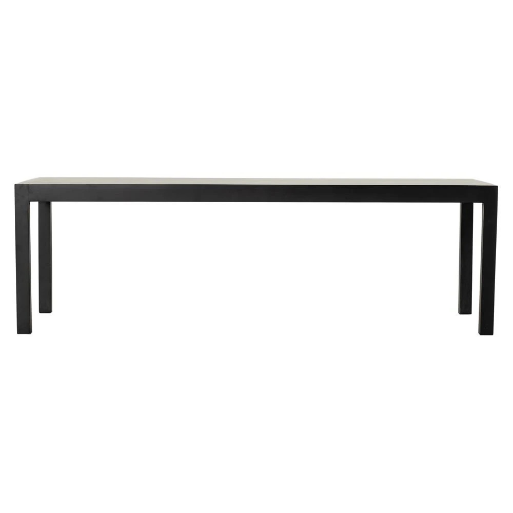 Isaac Rustic Lodge Black Wood Rectangular Dining Table - 96" | Kathy Kuo Home