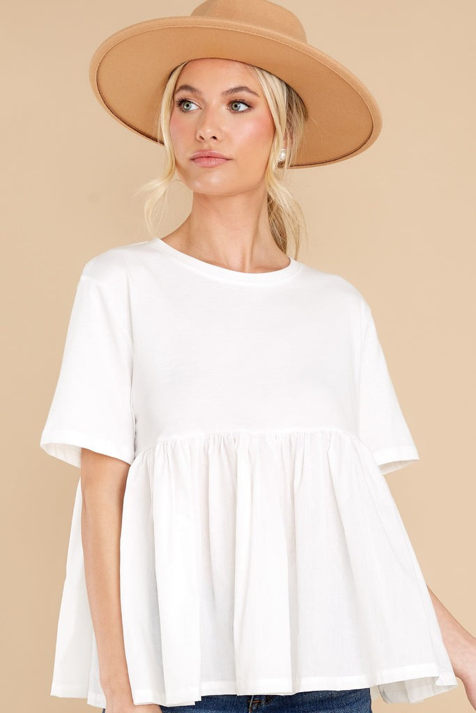 Enjoying This Moment White Top | Red Dress 