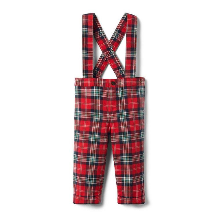 Baby Plaid Suspender Pant | Janie and Jack