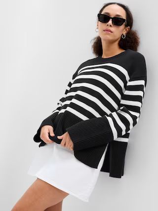 Stripe Crewneck Tunic Sweater | Gap Factory