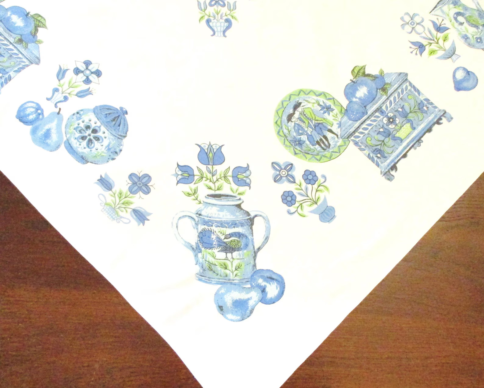 Vintage Cotton Blue Colonial Print Tablecloth 60 by 50 Inches Table Home Decor - Etsy | Etsy (US)