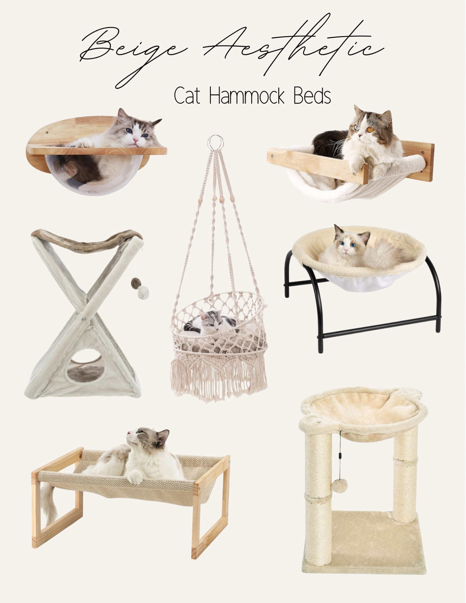 Our favorite comfy and cozy cat hammock beds that work well with neutral home decor and beige aesthetic interior design styles 🤍 These are all great Amazon finds! 

#LTKhome #LTKfamily #LTKU