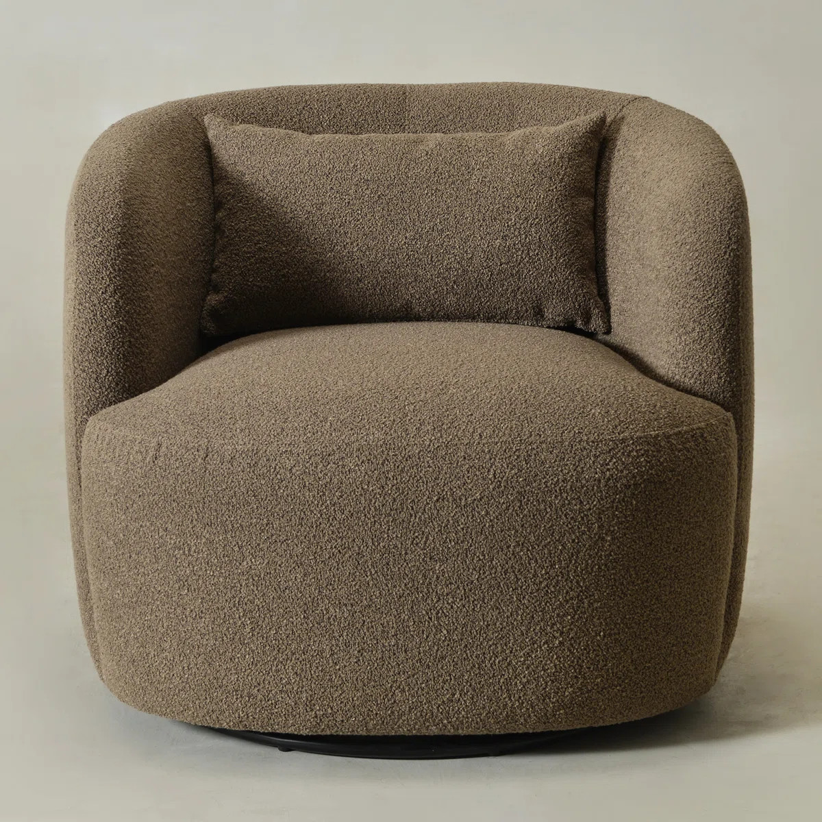 Jaydin 34" Wide Boucle Upholstered Swivel Armchair | Wayfair North America