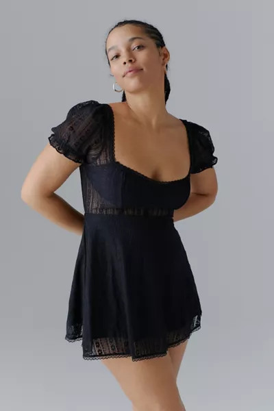 UO Roxie Lace Mini Dress | Urban Outfitters (US and RoW)