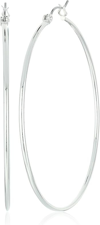 GUESS Basic Large Wire Hoop Earrings | Amazon (US)