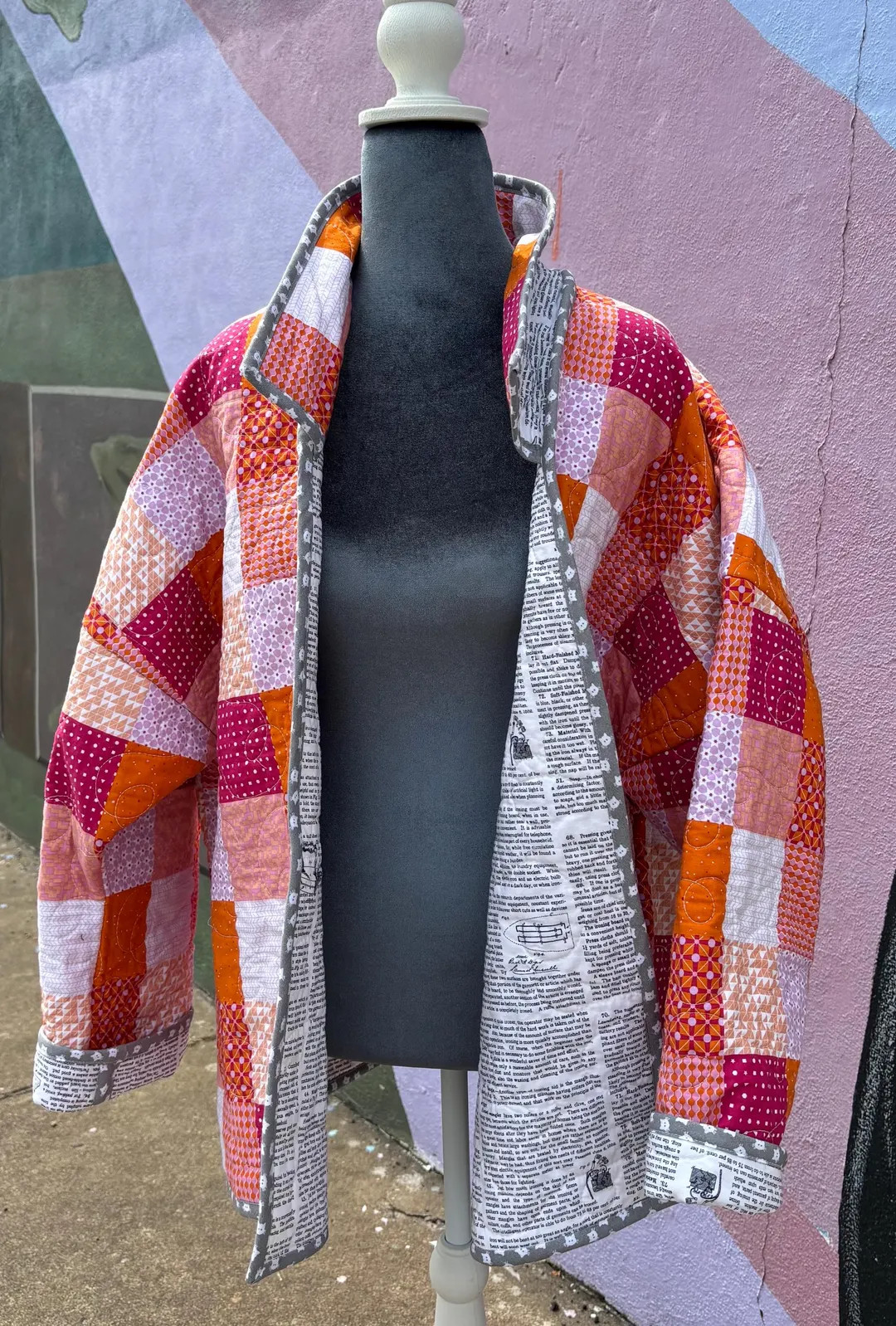 Handmade Women's Quilted Jacket, Fully Lined, Contrasting Binding, Assorted Prints - Etsy | Etsy (US)