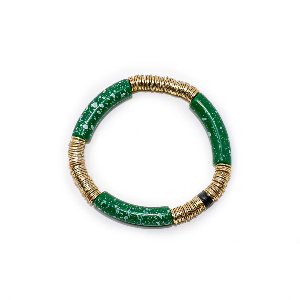 Green & White Splatter Paint Zo 6mm | Allie + Bess