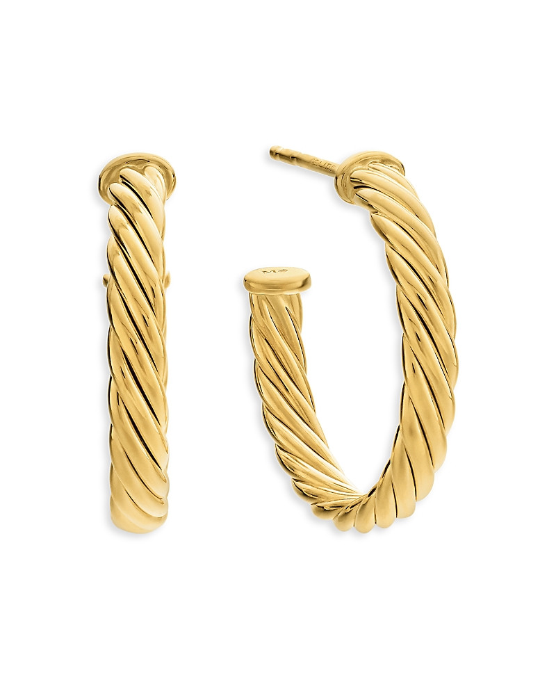 Cablespira Hoop Earrings in 18K Yellow Gold, 3/4 | Bloomingdale's (US)