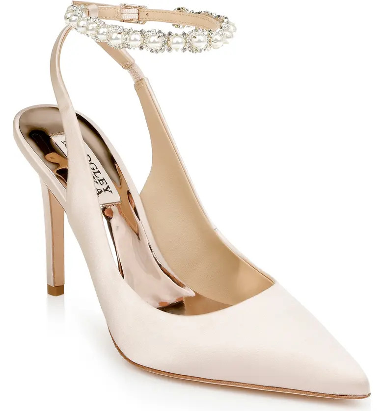 Badgley Mischka Collection Kris Embellished Ankle Strap Pump | Nordstrom | Nordstrom