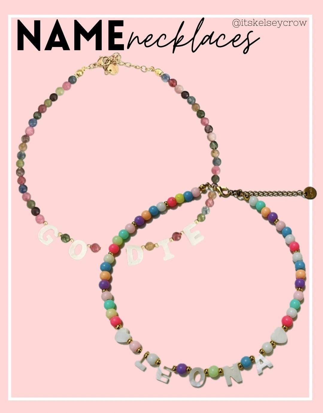 Toddler girl mom name necklace custom 