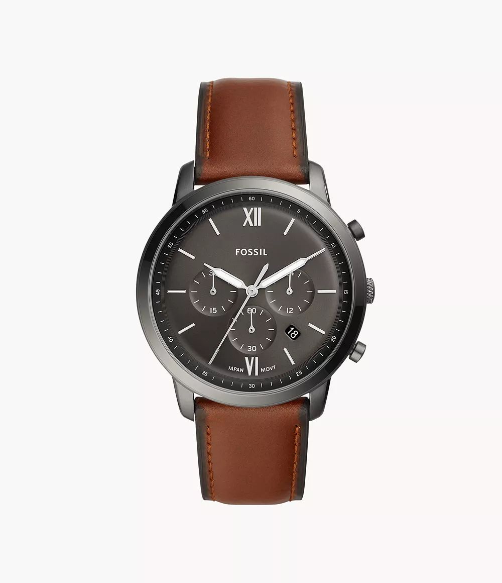 Neutra Chronograph Amber Leather Watch | Fossil (US)