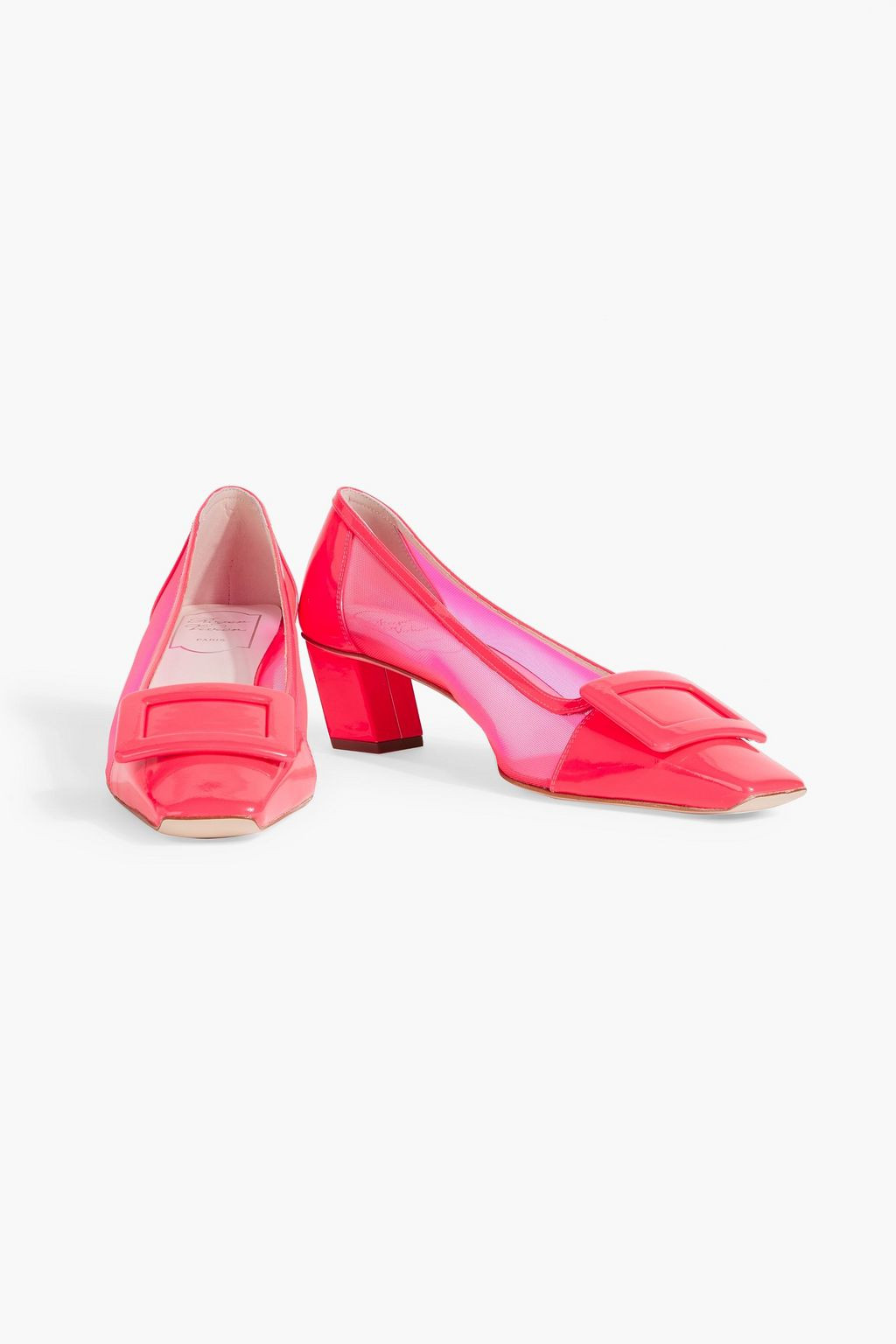 Embellished mesh and patent leather pumps | The Outnet (US and CA)