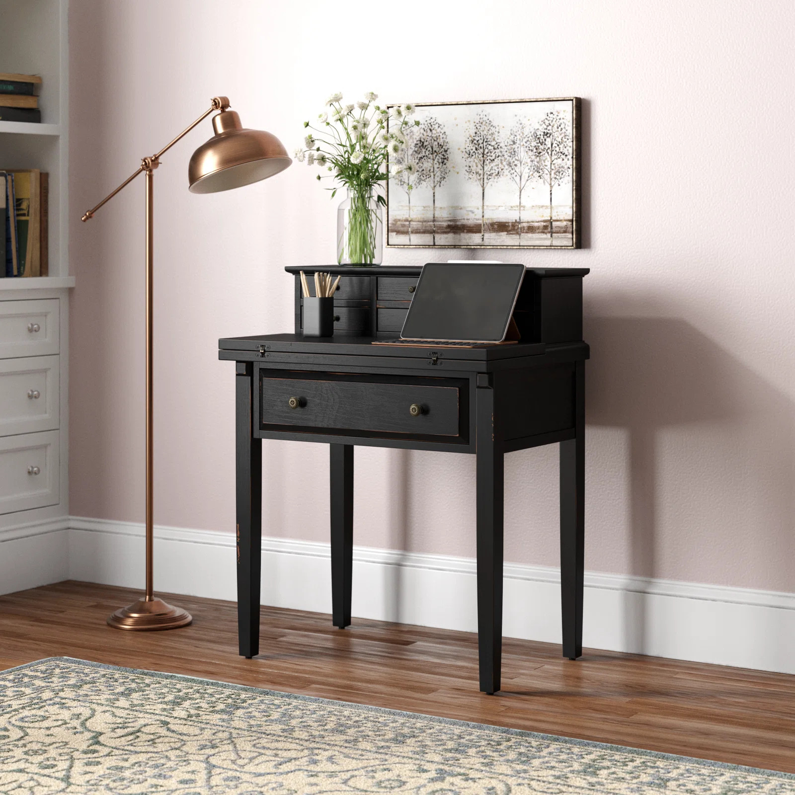 Lark Manor™ Allizae Desk with Hutch & Reviews | Wayfair | Wayfair North America
