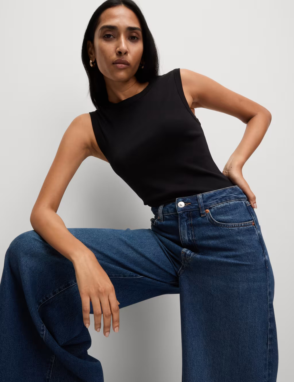 Cotton Rich Ribbed Vest Top | Marks & Spencer (UK)