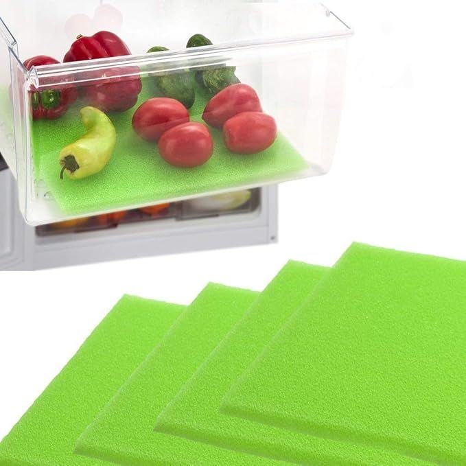 Dualplex Fruit & Veggie Life Extender Liner for Fridge Refrigerator Drawers, 12x15 Inches (4 Pack... | Amazon (US)