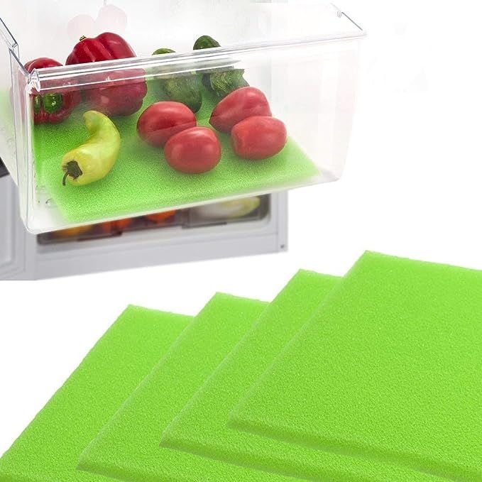 Dualplex Fruit & Veggie Life Extender Liner for Fridge Refrigerator Drawers, 12x15 Inches (4 Pack... | Amazon (US)