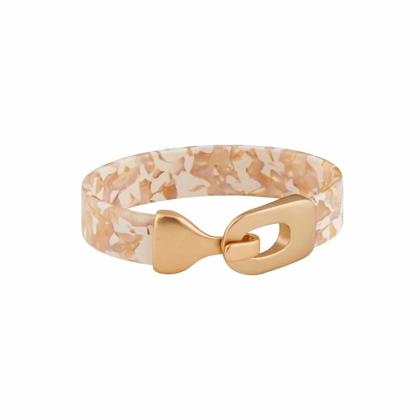 Resin Buckle Blush Cuff Bracelet | Mud Pie (US)