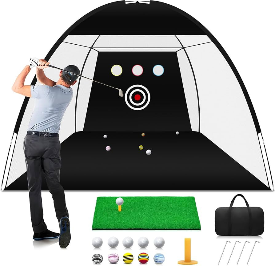 Golf Practice Net,10x7ft Golf Hitting Nets for Backyard Driving,Golf Chipping Swing with Targets ... | Amazon (US)
