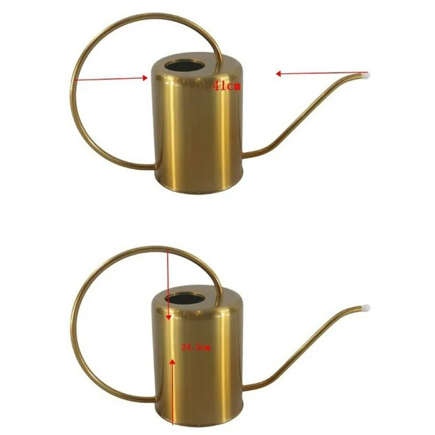 Brass Watering Can Solid Stainless Steel Pot with Long for Bonsai Indoors and Outdoors (2000ml / ... | Walmart (US)