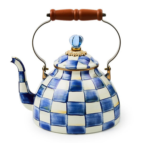 MacKenzie-Childs Royal Check 3 Quart Tea Kettle | MacKenzie-Childs