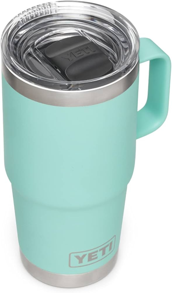 YETI Rambler 20 oz Travel Mug, Stainless Steel, Vacuum Insulated with Stronghold Lid, Seafoam | Amazon (US)