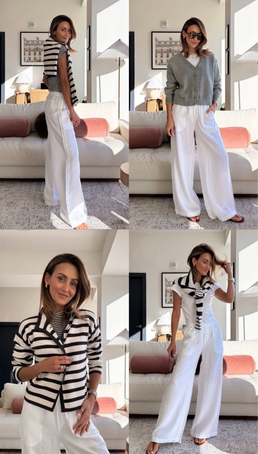 Looking for an easy spring outfit idea? Nothing beats a simple white tee and some linen pants. Add a light sweater on top to accommodate the moody weather and you’ll be set! Bonus: All of these pieces are 30% off right now for the Splendid friends and family sale — snag them on discount while you still can! Use code BESTIE at checkout ✨. 

#LTKSaleAlert #LTKFindsUnder100 #LTKStyleTip