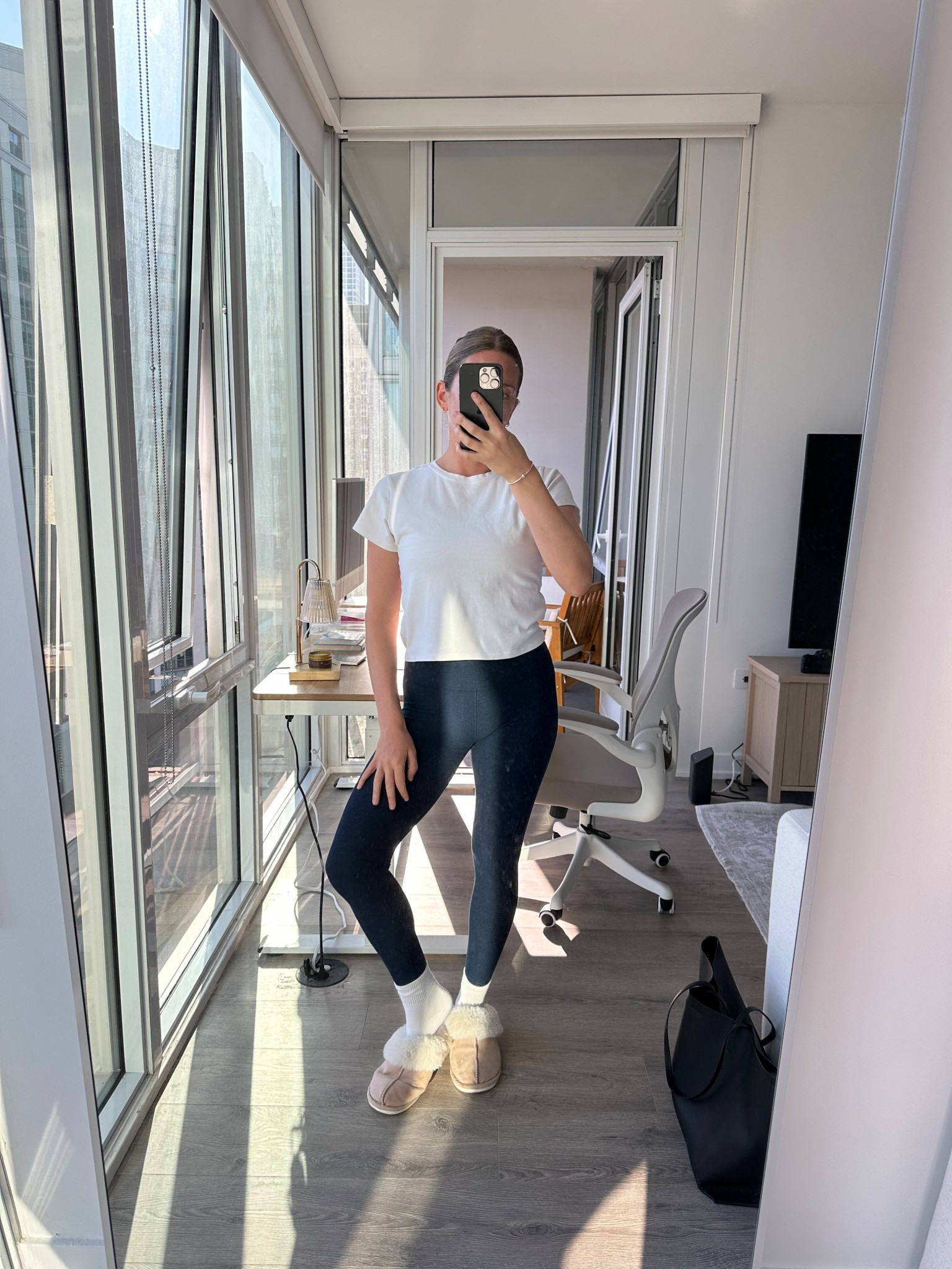 Easy athleisure in my beyond yoga set and my favorite white tee from cotton on! I also love the ref Rowan tee 