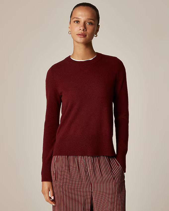 Cashmere classic-fit crewneck sweater | J. Crew US