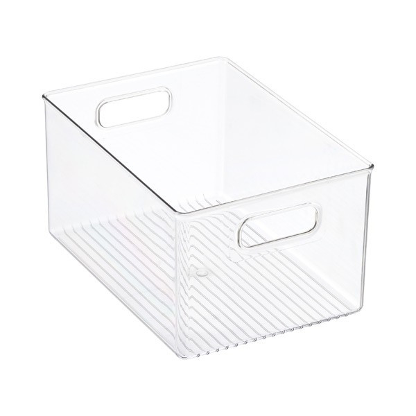 Linus Large Rectangle Storage Bin Clear | The Container Store