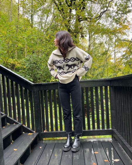 knit zip sweater, black jeans, black t-shirt, chelsea boots, silver hoops, silver jewellery, kitri, ganni, coggles, selfridges, toteme, h&m, & other stories, astrid & miyu, uniqlo, arket, daisy london jewellery, winter outfit ideas 

use code HANNI15 for 15% off + free NDD for ganni boots & kitri sweater 

#LTKstyletip #LTKSeasonal #LTKeurope