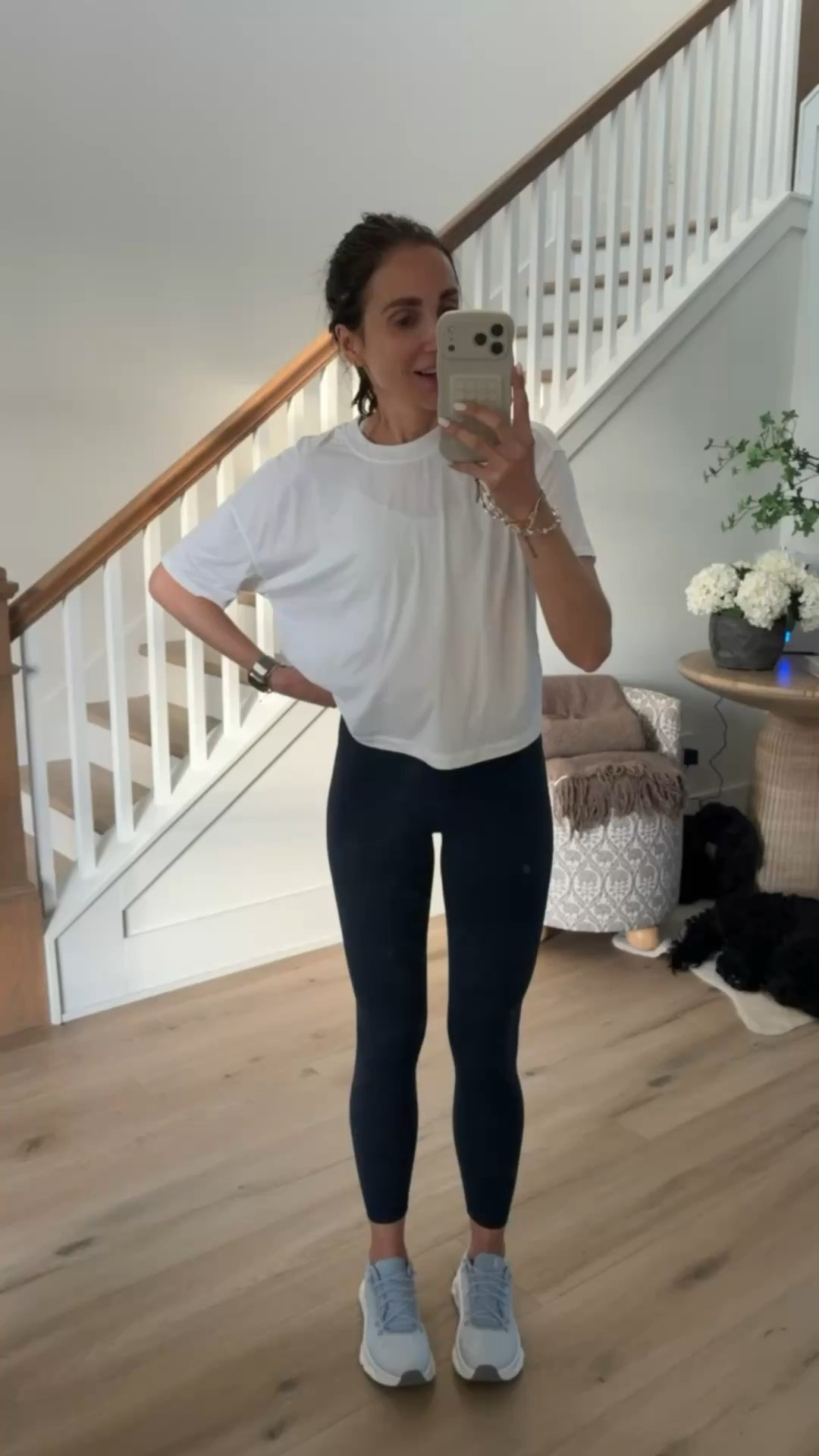 My gym outfit with Lululemon leggings size 4, workout gear, activewear, annabrstyle.

#LTKActive #LTKOver40