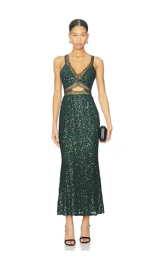 Sequin Mimi Dress in Green | Revolve Clothing (Global)