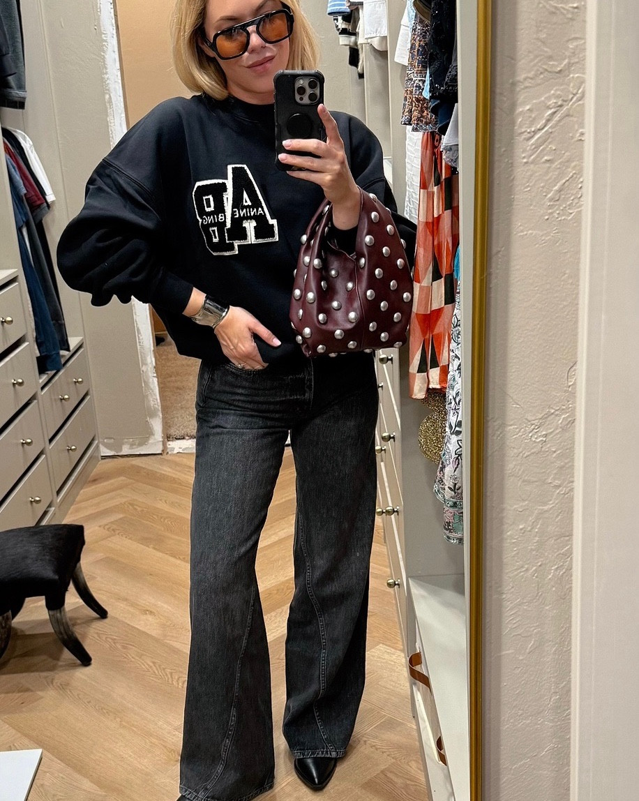 Sweatshirt 
Anine Bing sweatshirt 
Polo sweatshirt 

#LTKStyleTip #LTKShoeCrush #LTKItBag