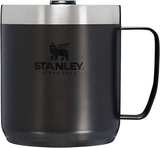 Stanley Stay Hot Camp Mug - Durable 18/8 Stainless Steel Insulated Mug - Splash-Free Tritan™ Dr... | Amazon (US)