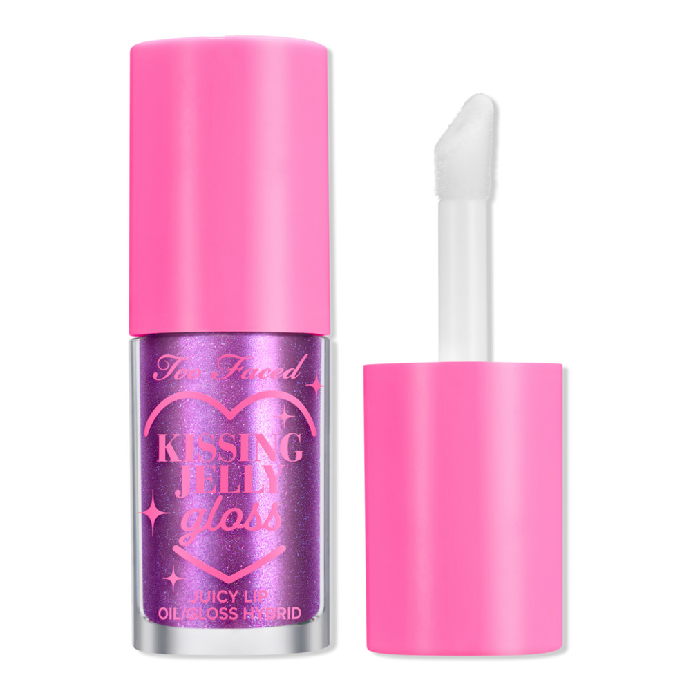 Too Faced Kissing Jelly Hydrating Lip Oil Gloss - Birthday Kiss | Ulta