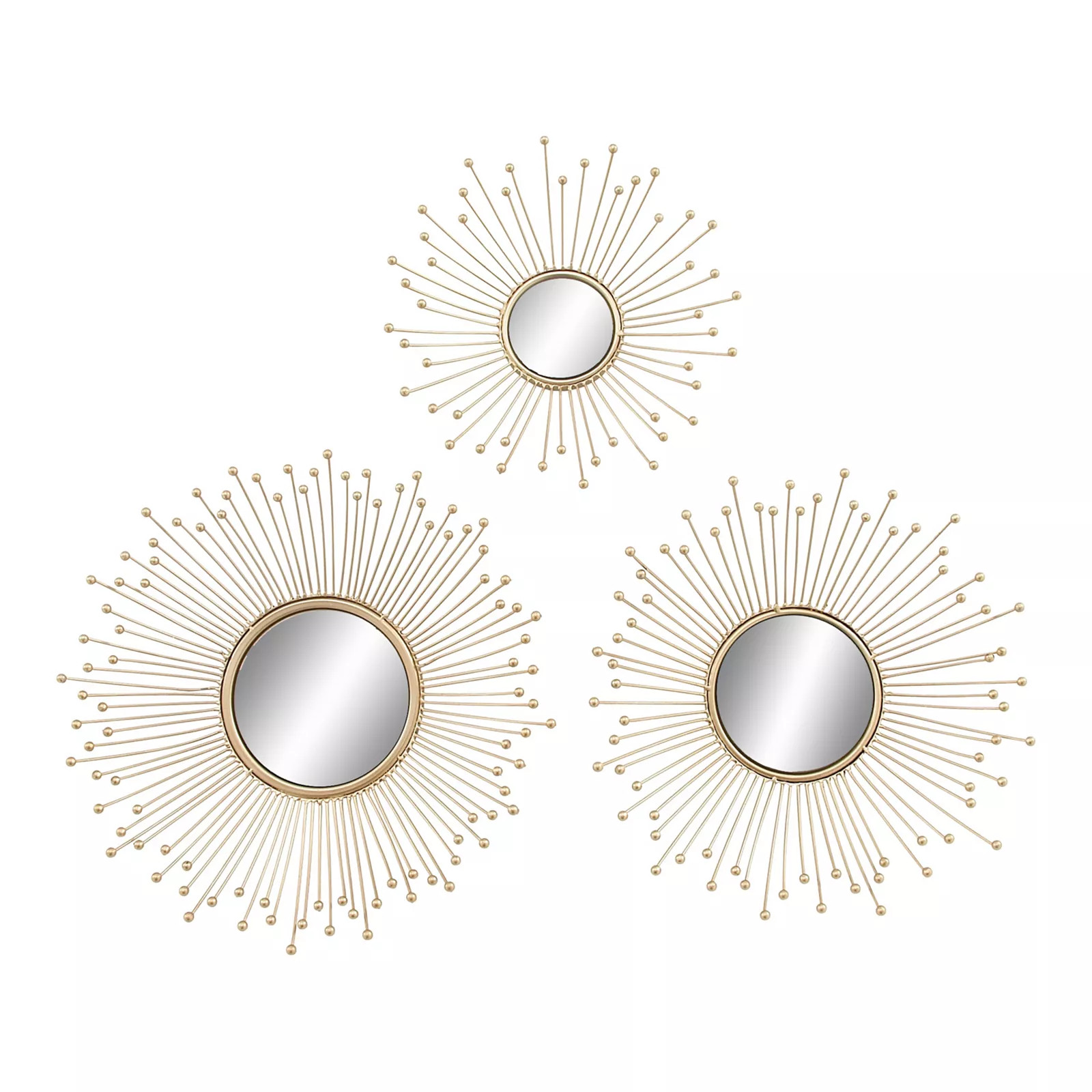 Stella & Eve Glam-Inspired Radial Wall Mirror 3-piece Set, Beig/Green, Medium | Kohl's