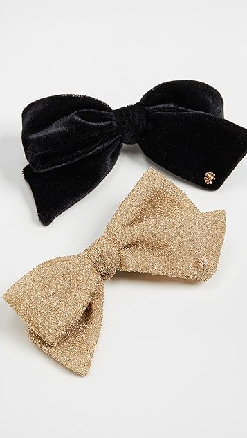 Set of Two Ribbon Bow-Tie Barrettes | Shopbop